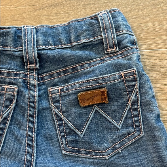 Wrangler Bay Girls Toddler Straight Jeans Embroidered Western Horse Star Vintage - Picture 9 of 10